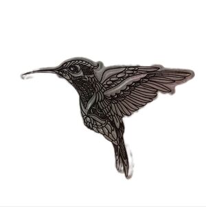 Elegant Black and Gray Bird Clear Stamper